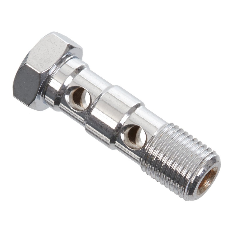 Whites Brake - 10mm Double Banjo Bolt - Chrome 10x1.0