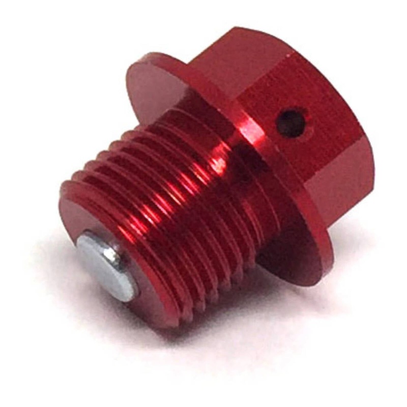 Zeta Magnetic Drain Bolt M14x1.25x10 - Red